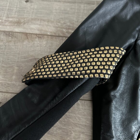 Custom Ghost Label Leather Bomber Jacket - Picture 4 of 10